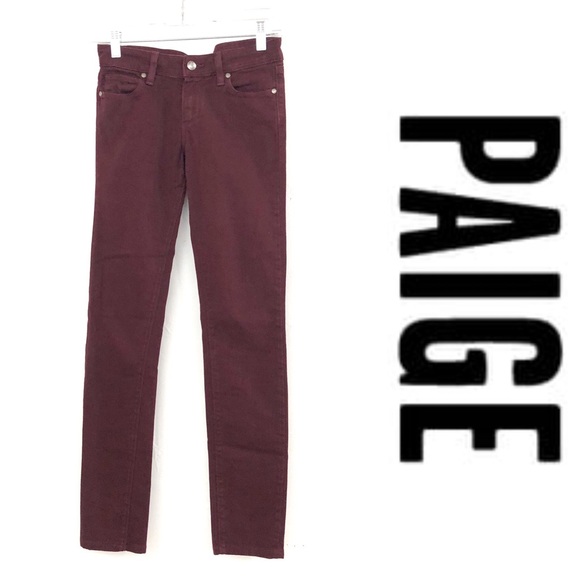 PAIGE Denim - PAIGE burgundy wine skinny jeans size 25
